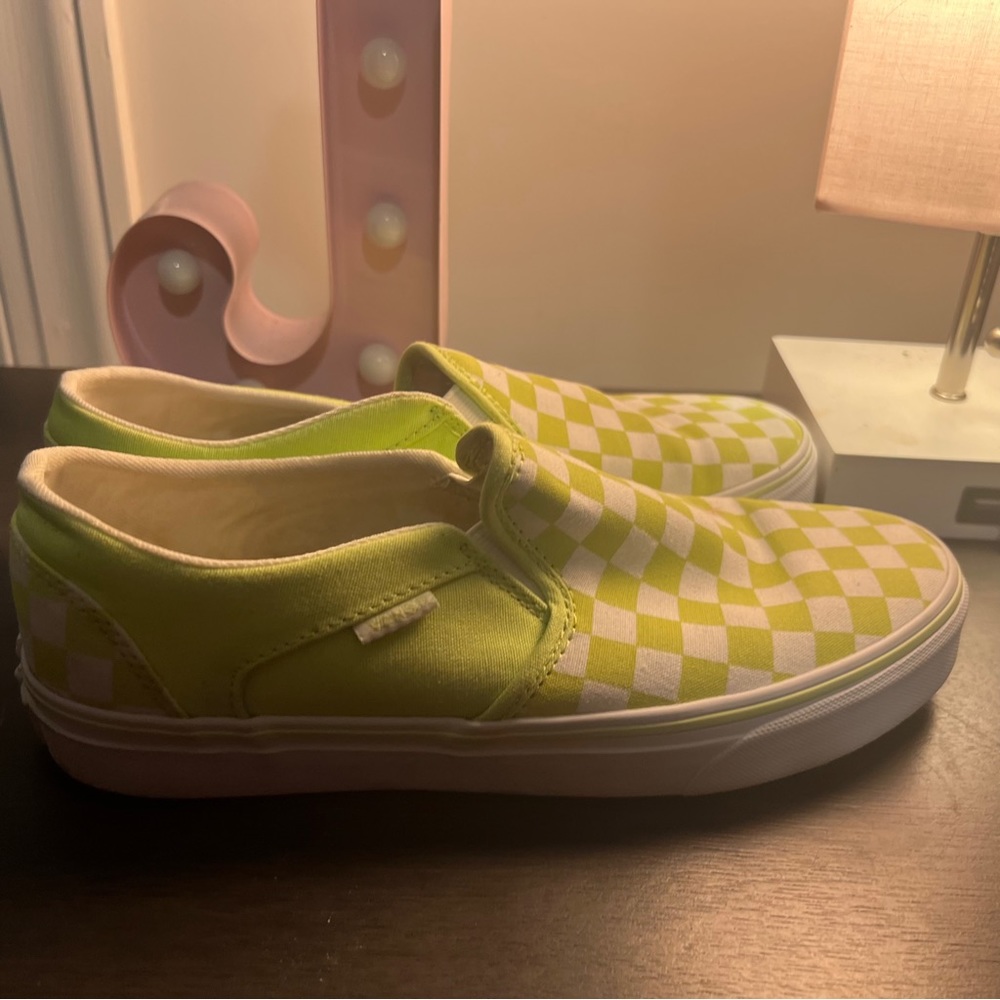 Neon Checkered Vans